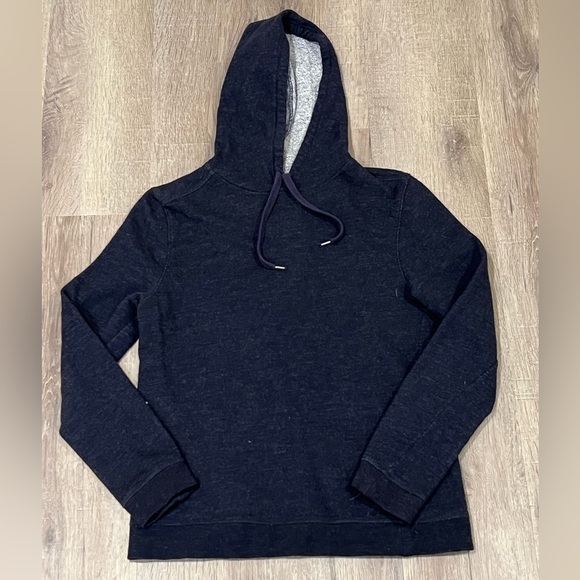 Men’s XS A.P.C. Wool Blend Navy Heathered Hooded Sweater Hoodie NYC EUC - Picture 1 of 6